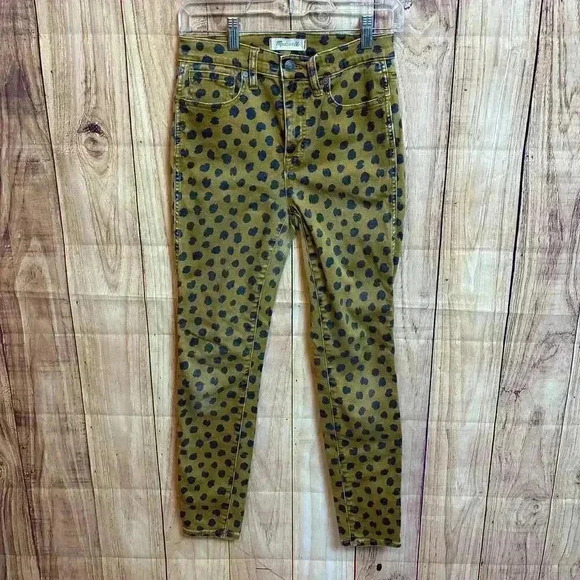 Madewell Mid-Rise Skinny Jeams in Painted Dot Leopard size 26 - Picture 3 of 9